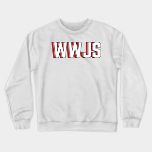 what would jesus say (red) Crewneck Sweatshirt